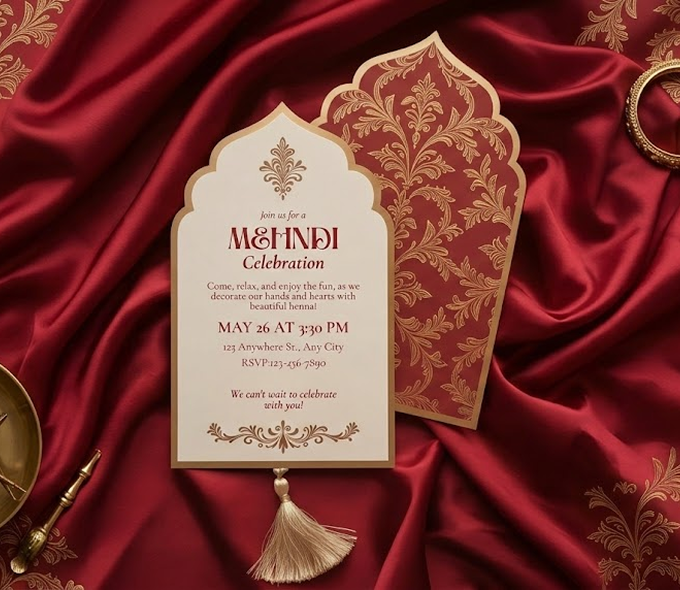 Black & Gold wedding invitation